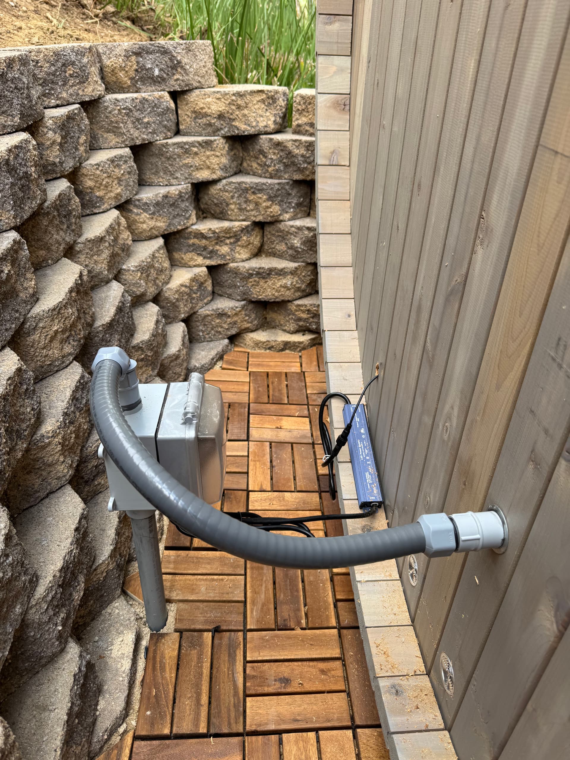 Gallery photos for Backyard Barrel Sauna Gets a Safe Dedicated Circuit Install: Image #1