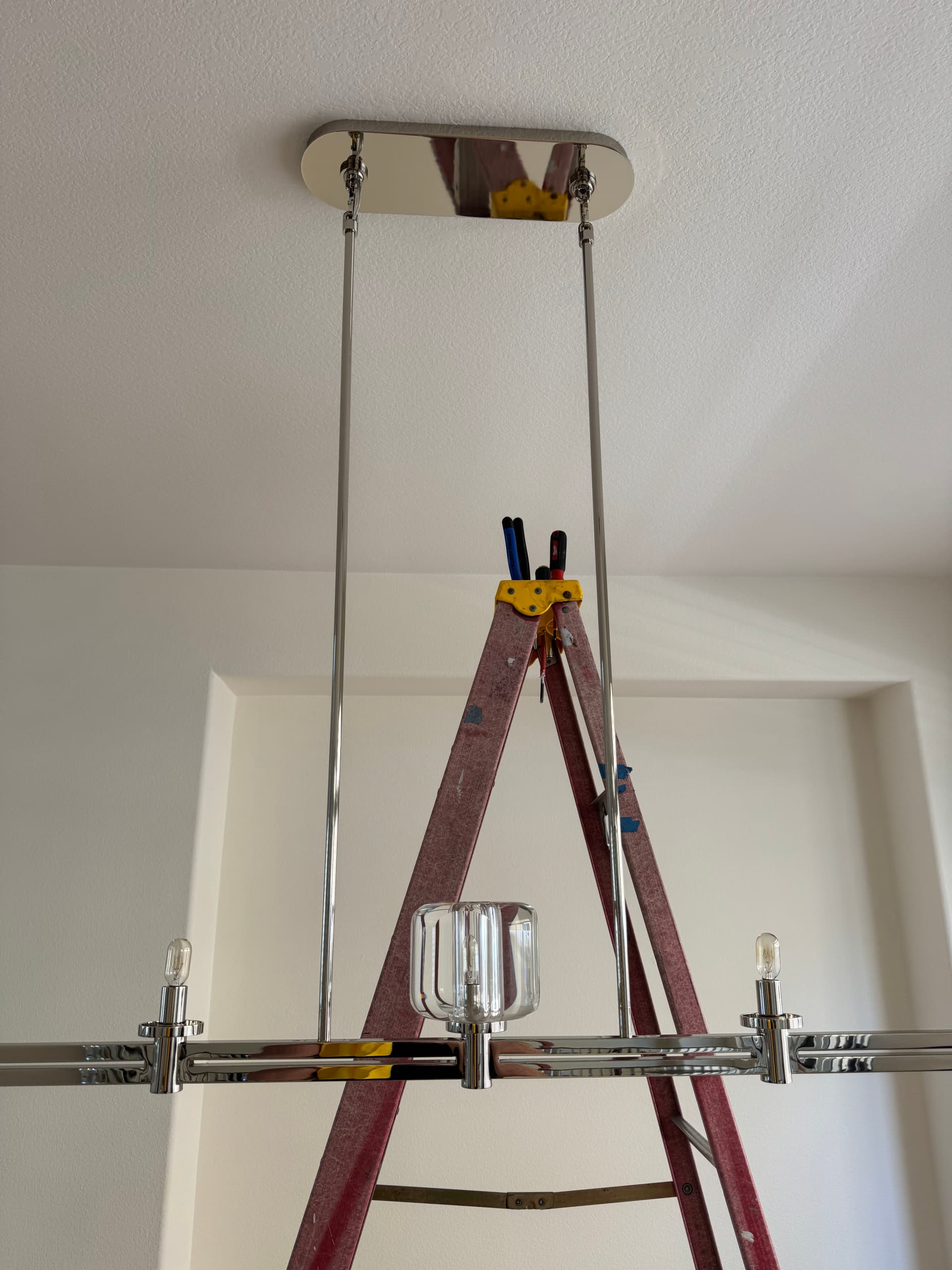 Gallery photos for Restoration Hardware Chandelier Install Done Right in Mira Mesa: Image #2