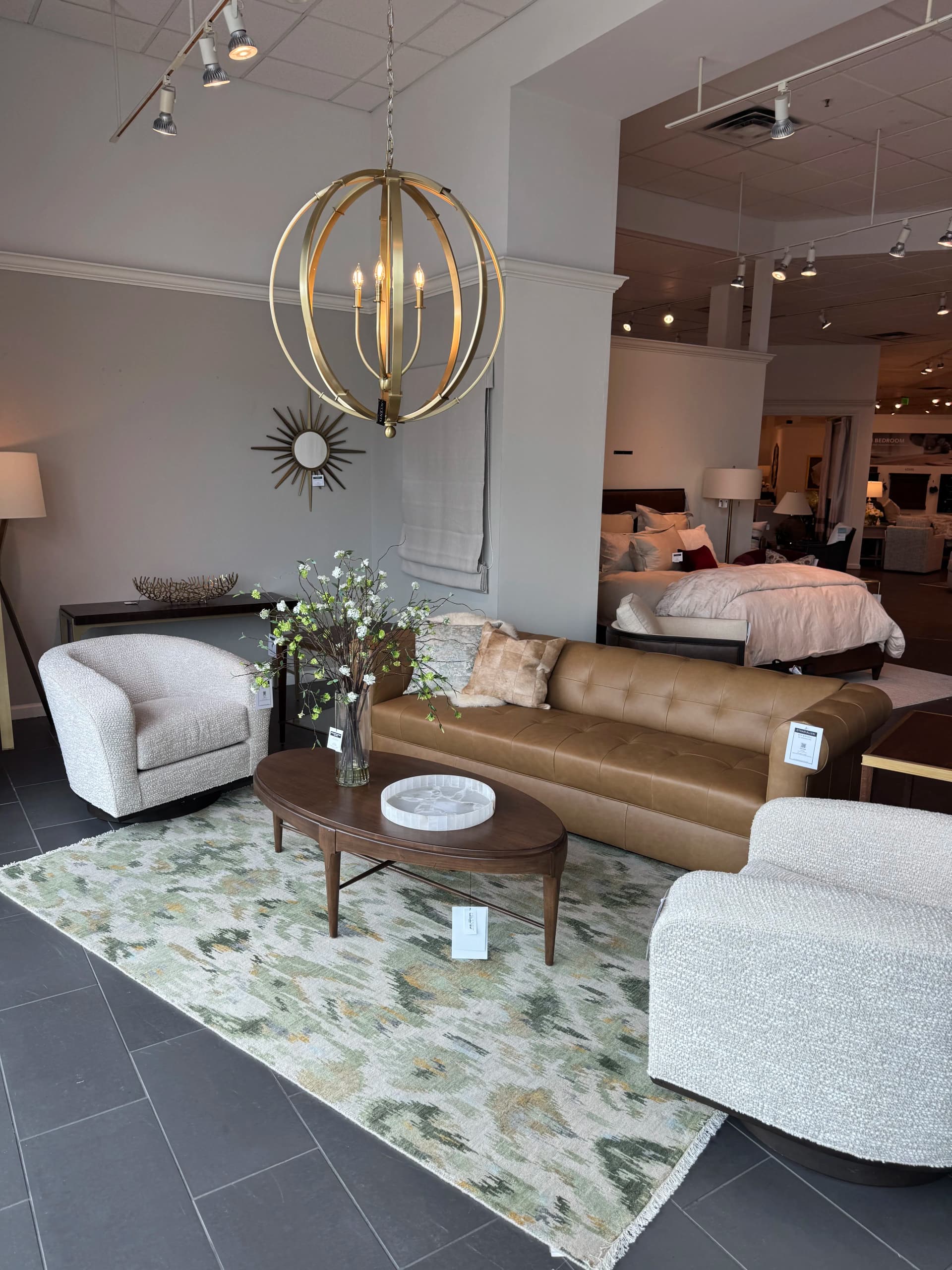 Chandelier Install at the Ethan Allen Showroom in San Marcos image