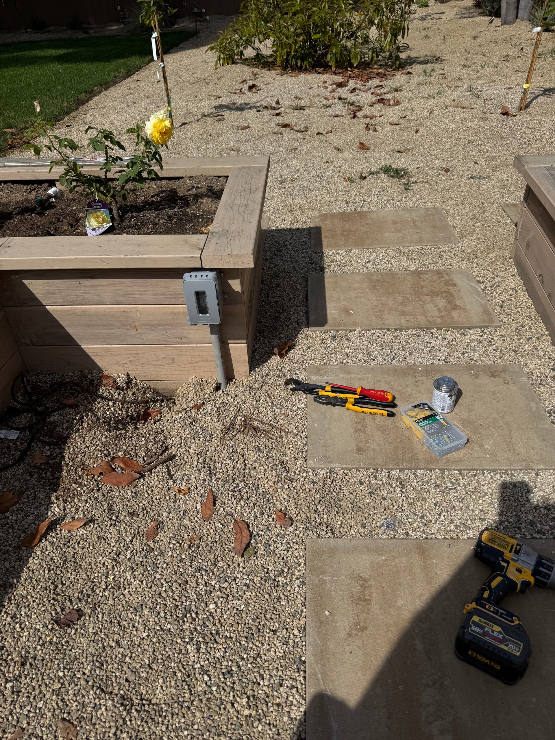 GFCI Circuit Install for a Garden Fountain image