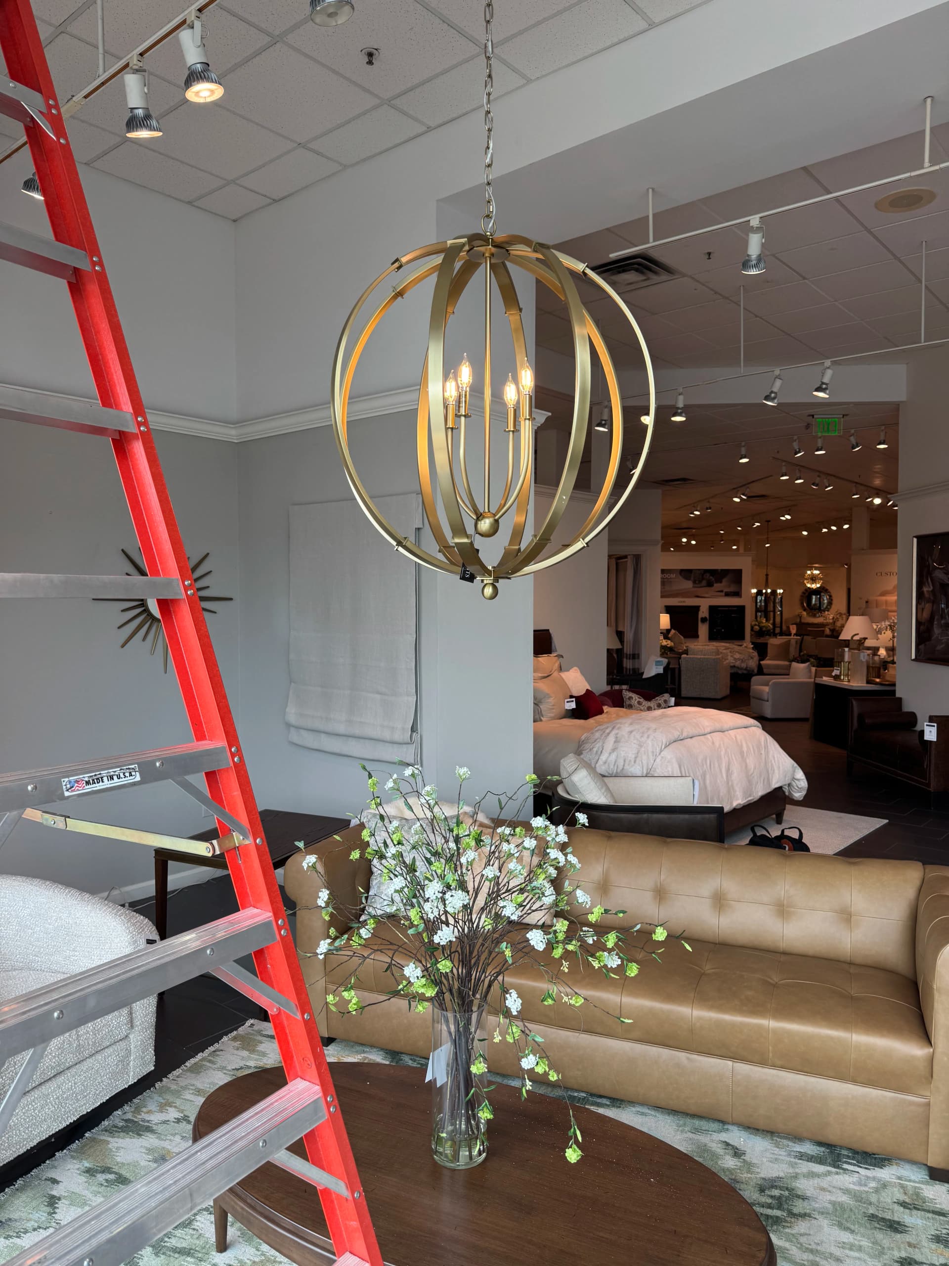 Gallery photos for Chandelier Install at the Ethan Allen Showroom in San Marcos: Image #1